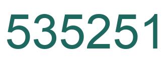 Number 535251 green image