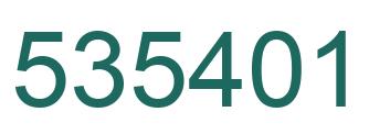 Number 535401 green image