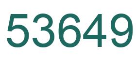 Number 53649 green image