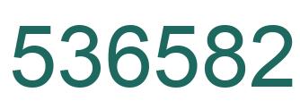 Number 536582 green image