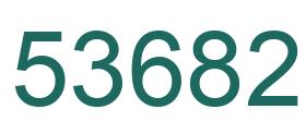 Number 53682 green image
