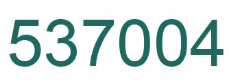 Number 537004 green image