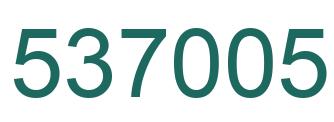 Number 537005 green image