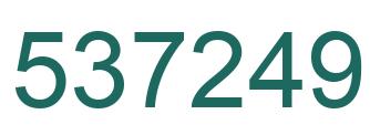 Number 537249 green image