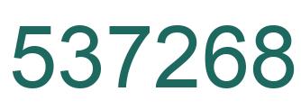Number 537268 green image