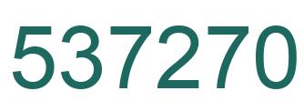 Number 537270 green image