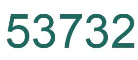 Number 53732 green image