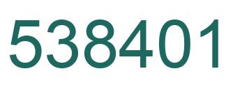 Number 538401 green image