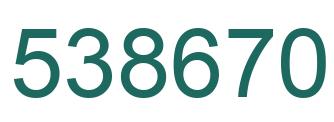Number 538670 green image