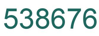 Number 538676 green image