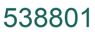 Number 538801 green image