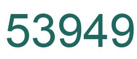 Number 53949 green image
