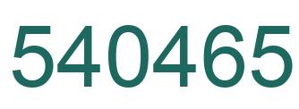 Number 540465 green image