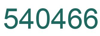 Number 540466 green image