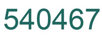 Number 540467 green image
