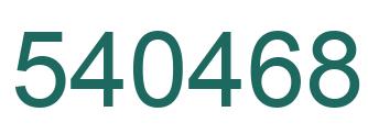 Number 540468 green image