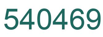 Number 540469 green image