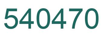 Number 540470 green image