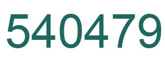Number 540479 green image