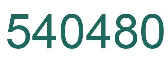 Number 540480 green image