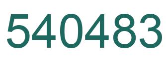 Number 540483 green image