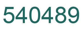 Number 540489 green image