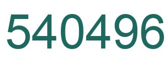 Number 540496 green image
