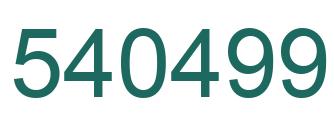 Number 540499 green image