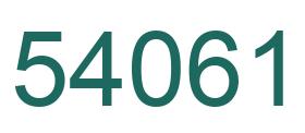 Number 54061 green image