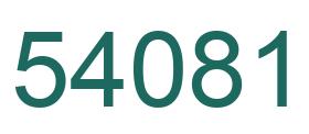 Number 54081 green image