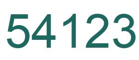 Number 54123 green image