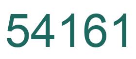 Number 54161 green image