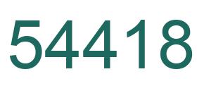 Number 54418 green image