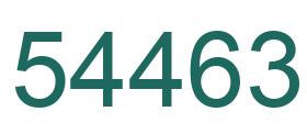 Number 54463 green image