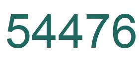 Number 54476 green image