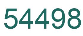 Number 54498 green image