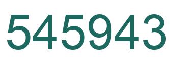 Number 545943 green image