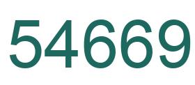 Number 54669 green image
