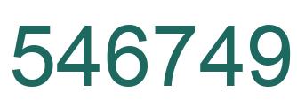 Number 546749 green image