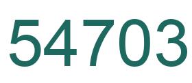 Number 54703 green image