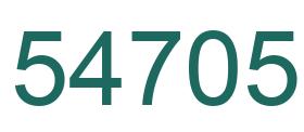 Number 54705 green image