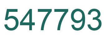 Number 547793 green image