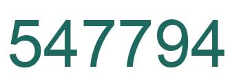 Number 547794 green image