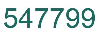 Number 547799 green image