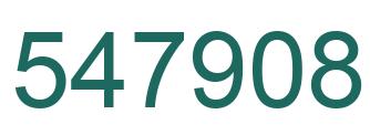 Number 547908 green image