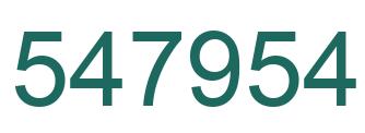 Number 547954 green image