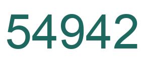 Number 54942 green image