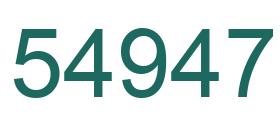 Number 54947 green image
