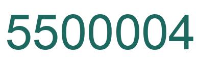 Number 5500004 green image