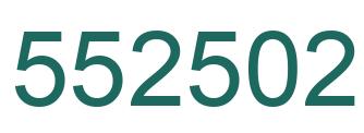 Number 552502 green image